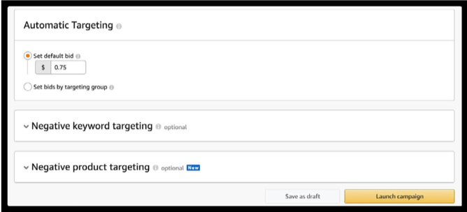 keyword negative targeting amazon