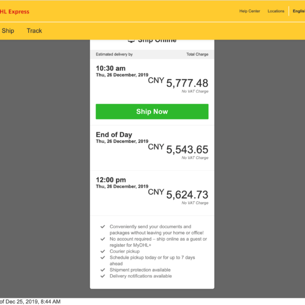 dhl-price-china-usa-parcel