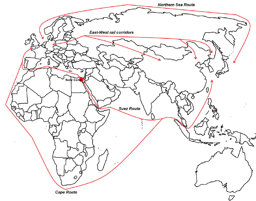A world map highlighting China with arrows showing import routes.