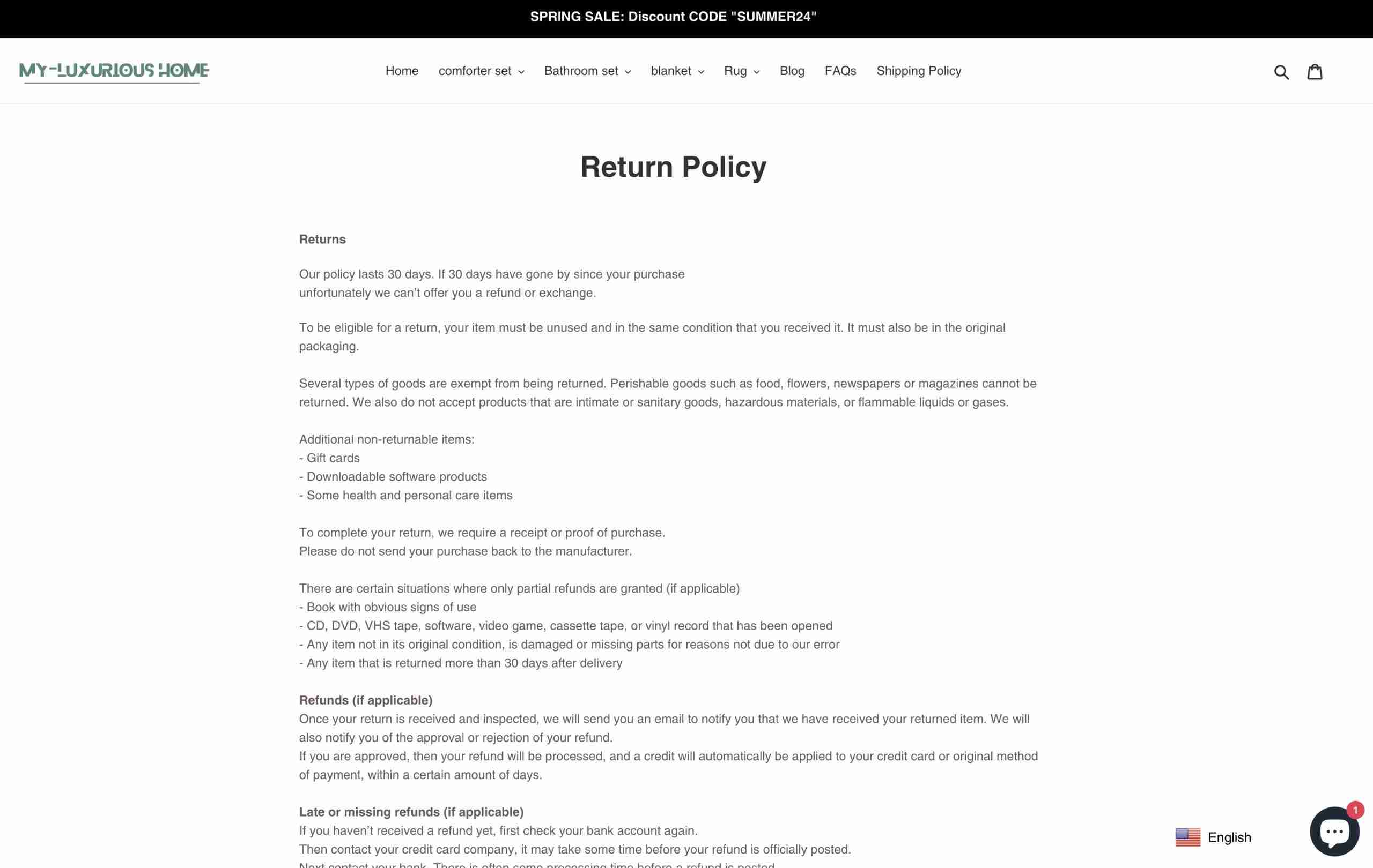Return Policy for Dropshipping