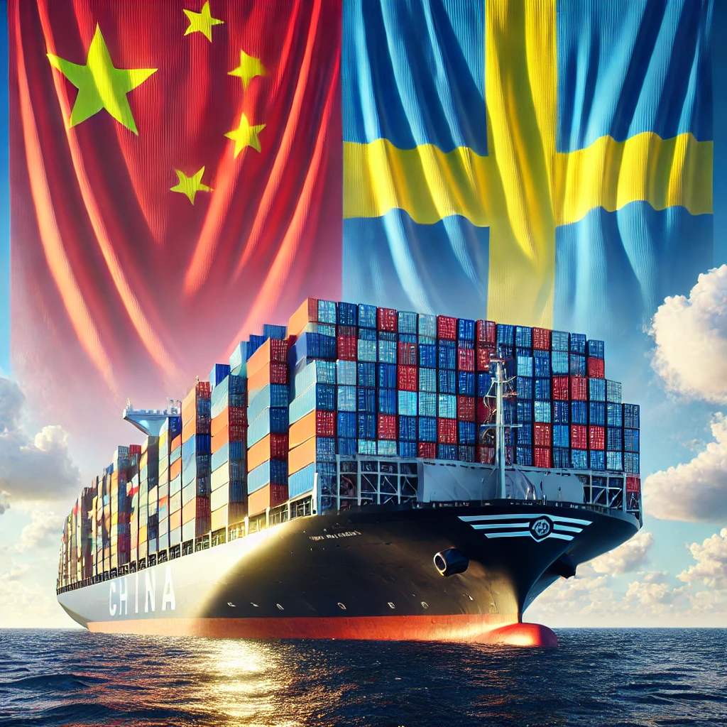 Shipping from China to Sweden