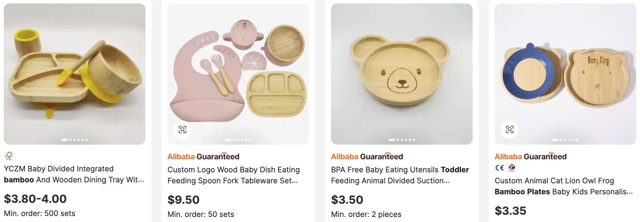 Bamboo Toddler Plates