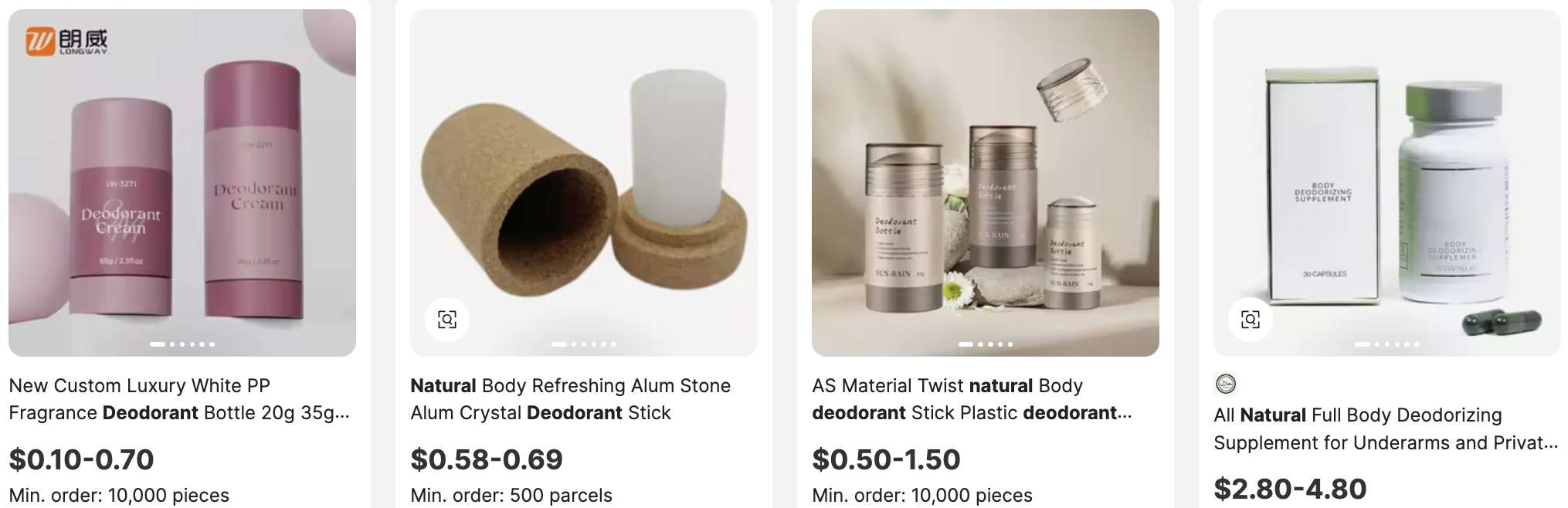 Natural Solid Deodorants