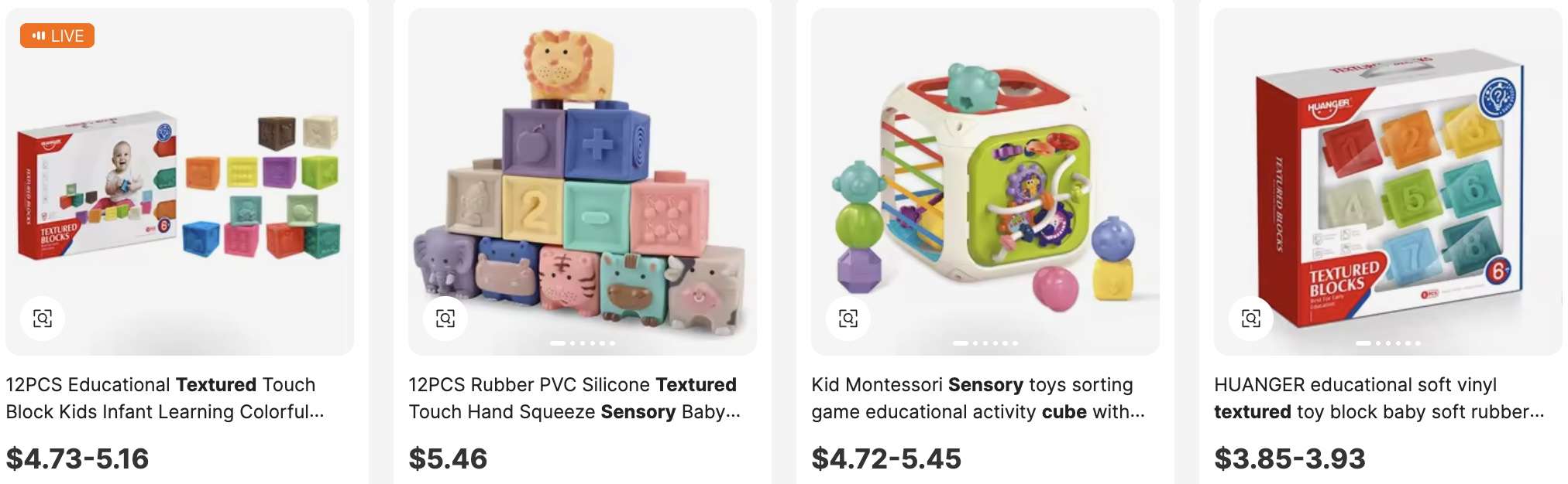Sensory Texture Cubes