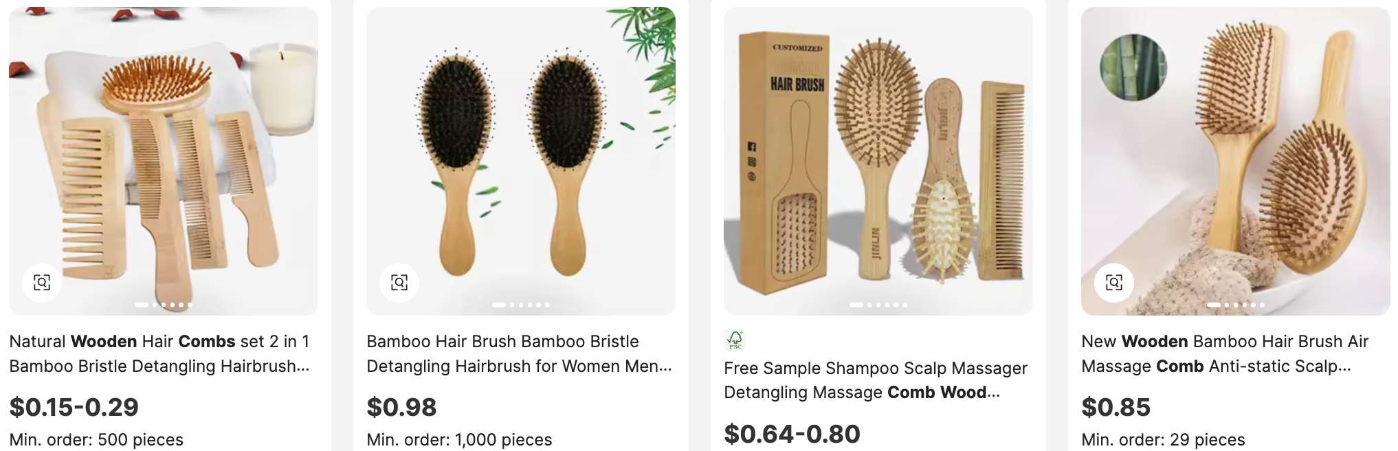 Wooden Combs to Reduce Frizz