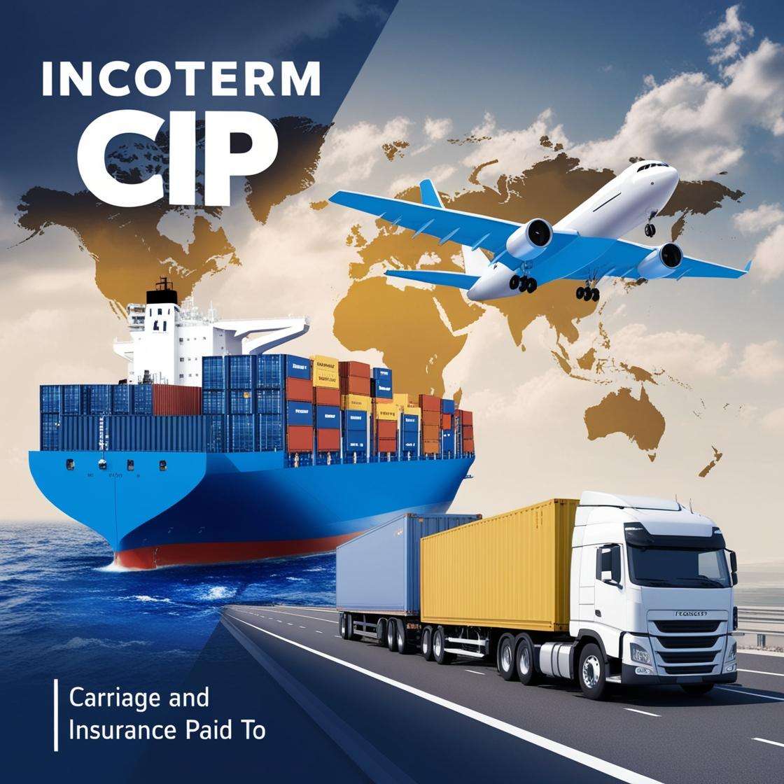 modern minimalist infographic showing CIP Incoterm