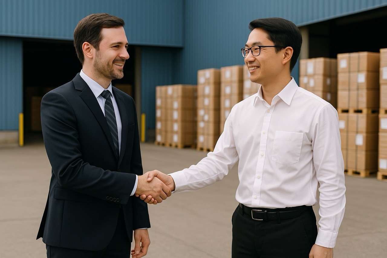 supplier handshake canton fair agreement